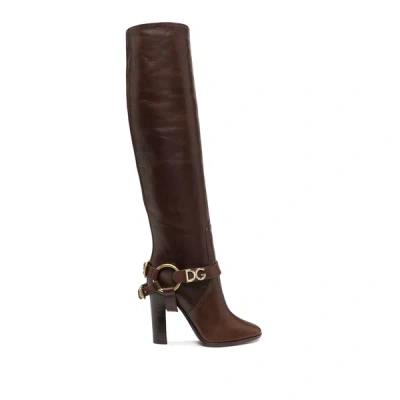 Dolce & Gabbana Leather Knee Boots