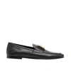 Dolce & Gabbana Logo Plaque Calf Leather Loafers In Black