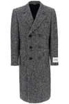 Dolce & Gabbana Double-breasted Wool Houndstooth Coat
