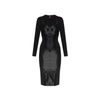 Dolce & Gabbana Corset Detail Long Sleeve Midi Dress