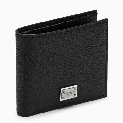 Dolce & Gabbana Dolce&gabbana Black Leather Bi Fold Wallet