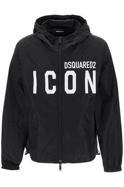 Dsquared2 Be Icon Cargo Windbreaker In White