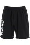 Dsquared2 Cotton Logo Print Shorts