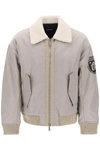 DSQUARED2 DSQUARED2 PADDED BOMBER JACKET WITH COLLAR IN LAMB FUR