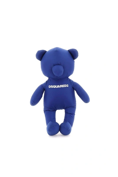 Dsquared2 Teddy Bear Keychain In Blue