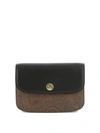 Etro Black Cotton Tracolla Crossbody In Multi