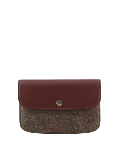 Etro Essential Paisley Printed Foldover In Bordeaux