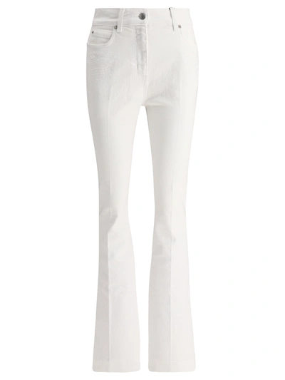 Etro Embroidered Straight-leg Jeans In White