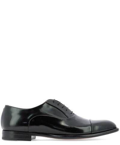 Fabi "city" Patent Leather Lace Up Shoe In Black