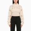 Federica Tosi Cropped Turtleneck Sweater With Cut-out Details