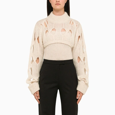 FEDERICA TOSI FEDERICA TOSI PERFORATED BUTTER TURTLENECK