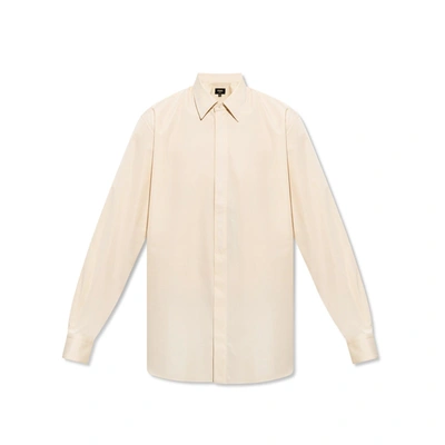 FENDI FENDI EMBROIDERED COTTON SHIRT