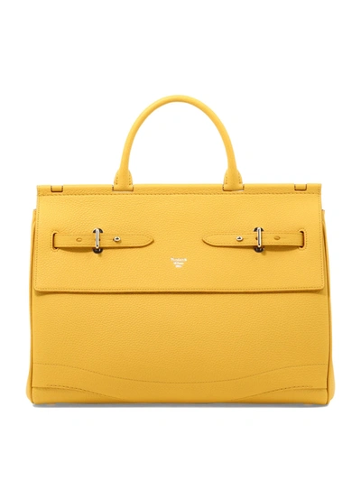 Fontana Milano 1915 "mina Media" Handbag In Yellow