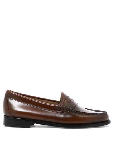 G.h. Bass & Co. Weejuns Brogue Penny Loafers In Brown