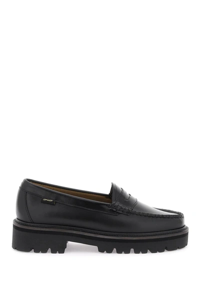 Gh Bass Weejuns Super Lug Loafers In Black