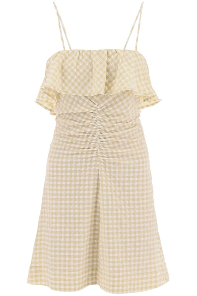 GANNI GANNI GINGHAM MOTIF DRESS