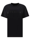 GIVENCHY GIVENCHY GIVENCHY T SHIRT IN COTTON WITH RHINESTONES