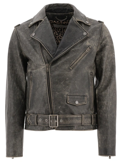 GOLDEN GOOSE GOLDEN GOOSE CHIODO LEATHER JACKET