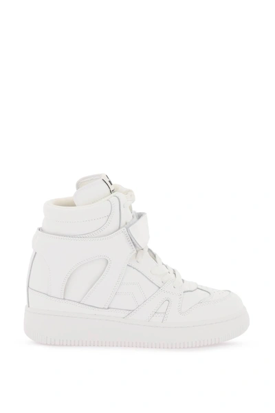 Isabel Marant Ellyn High Top Wedge Sneakers In White