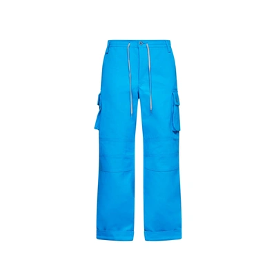 Jacquemus Giardino Cotton Trousers In Blue