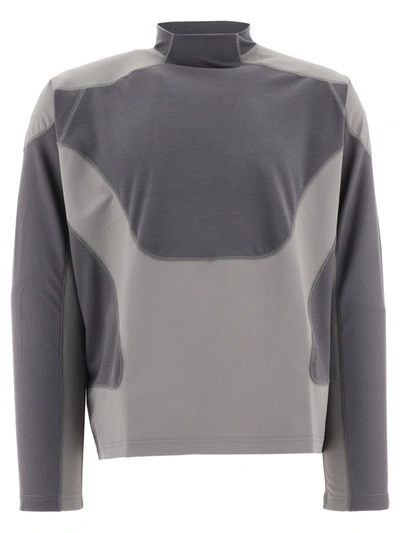 Jean-luc A.lavelle T-shirt With Contrasting Panels In Grey