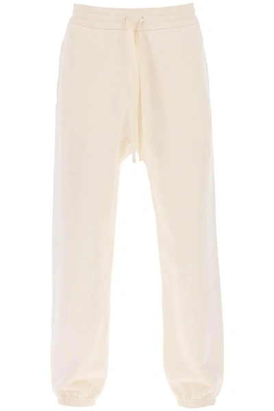 Jil Sander Cotton Drawstring Sweatpants In Bianco