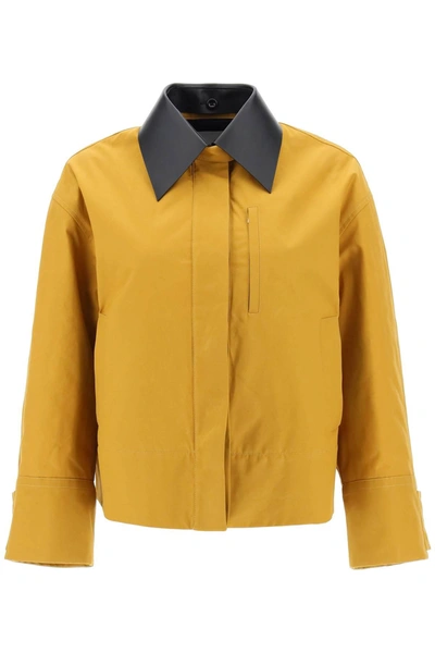 JIL SANDER JIL SANDER JACKET WITH LEATHER COLLAR