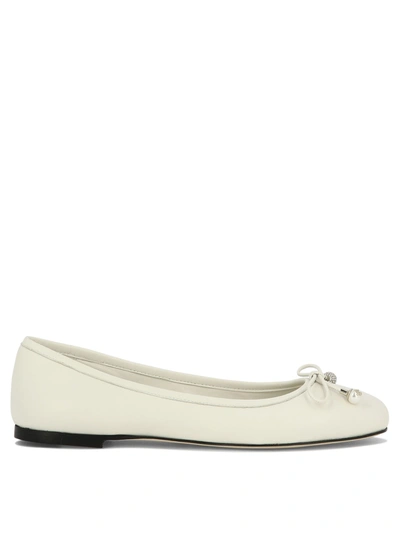Jimmy Choo Flat Shoes In White