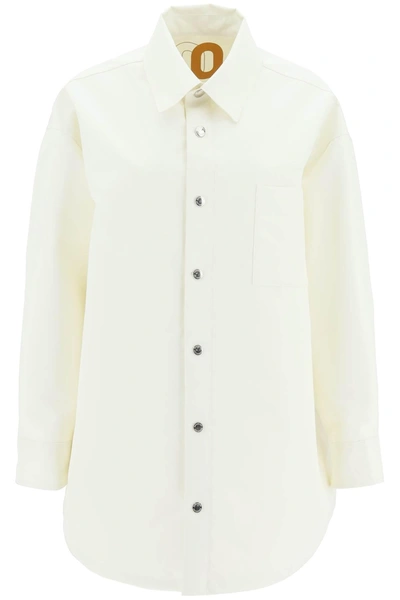 Khrisjoy Oversized Boyfriend Shirt Jacket In White