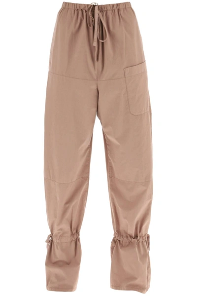 Lemaire 'parachute' Pants In Brown
