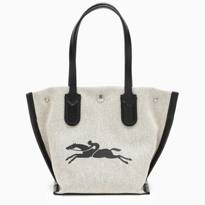 Longchamp Xs Essential Natural/black Tote Bag In Neutral