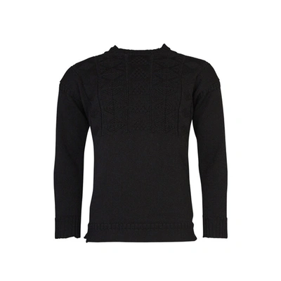 Maison Margiela Gray Wool Sweater In Black
