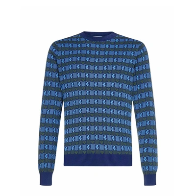 Malo Cotton Sweater In Blue