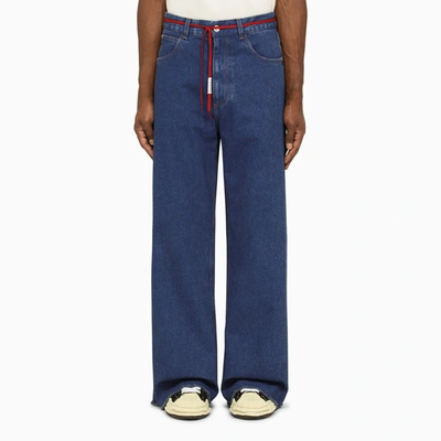 Marni Wide Leg Jeans In Blue