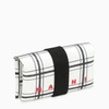 MARNI MARNI TRI FOLD WALLET BLACK/WHITE CHECK