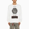 MARNI MARNI WHITE CREWNECK SWEATSHIRT WITH PRINT