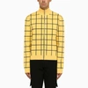 MARNI MARNI YELLOW ZIP/CARDIGAN SWEATSHIRT WITH GEOMETRIC PRINT