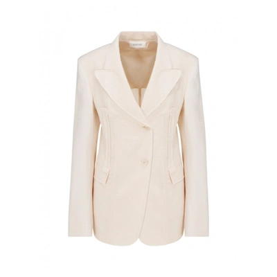 Max Mara Sportmax Cotton Blazer In Beige