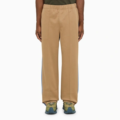 Moncler Beige Jogging Trousers In Brown