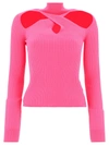 MSGM MSGM RIBBED CUT OUT TOP