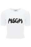 Msgm Logo-print Shirred T-shirt