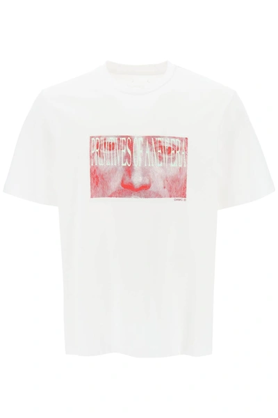 Oamc Albrecht T-shirt With Print In White