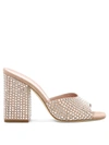 Paris Texas Mule Holly Anja Suede And Crystal Block Heel Mules