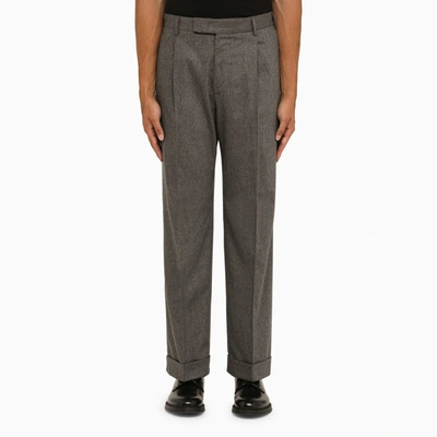 Pt Torino Pleated Trousers In Grey