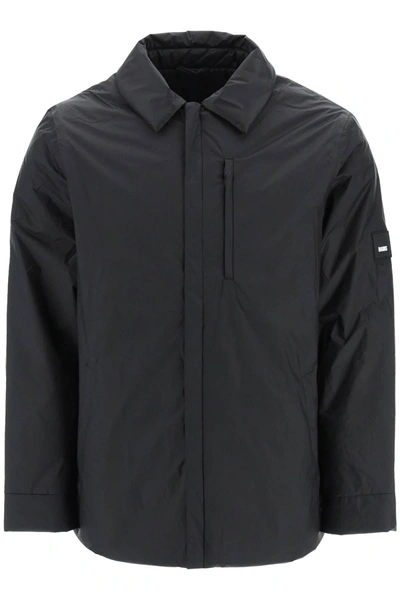 Rains Padded Fuse Overshirt Jacket In Black