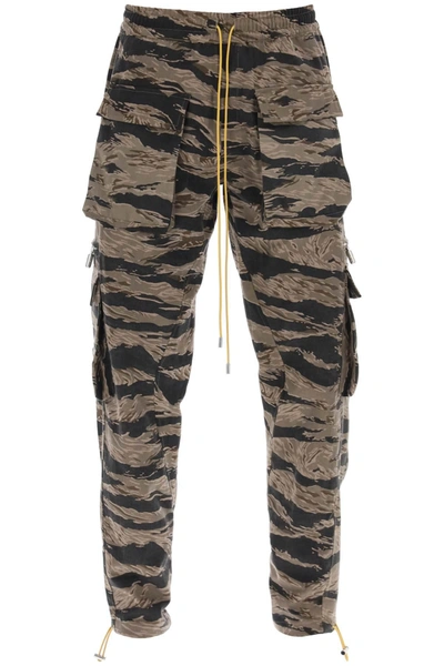 Rhude Brown Classic Cargo Trousers In Multi-colored