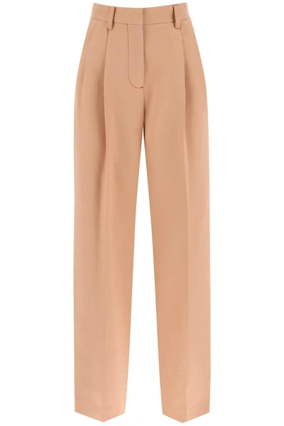 See By Chloé Cotton Twill Trousers In Beige