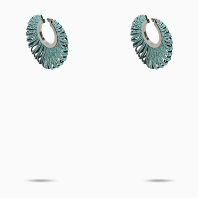 SO-LE STUDIO SO LE STUDIO TURQUOISE METALLIC REVOLVE EARRINGS