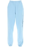 SPORTY AND RICH SPORTY & RICH 'NY HEALTH CLUB' FLOCKED SWEATPANTS
