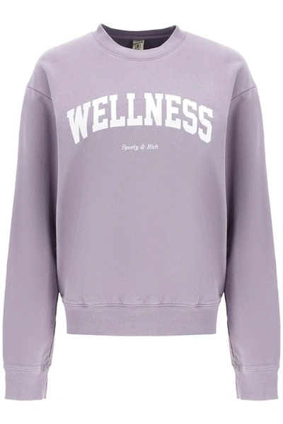 Sporty And Rich Sporty Rich Crew-neck Sweatshirt With Print In Purple